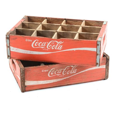 box metal coca cola|antique Coke bottle crate.